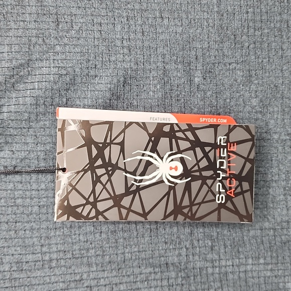 SPYDER ACTIVE MEN'S LARGE TSHIRT, CHARCOAL COLOR - Picture 6 of 9